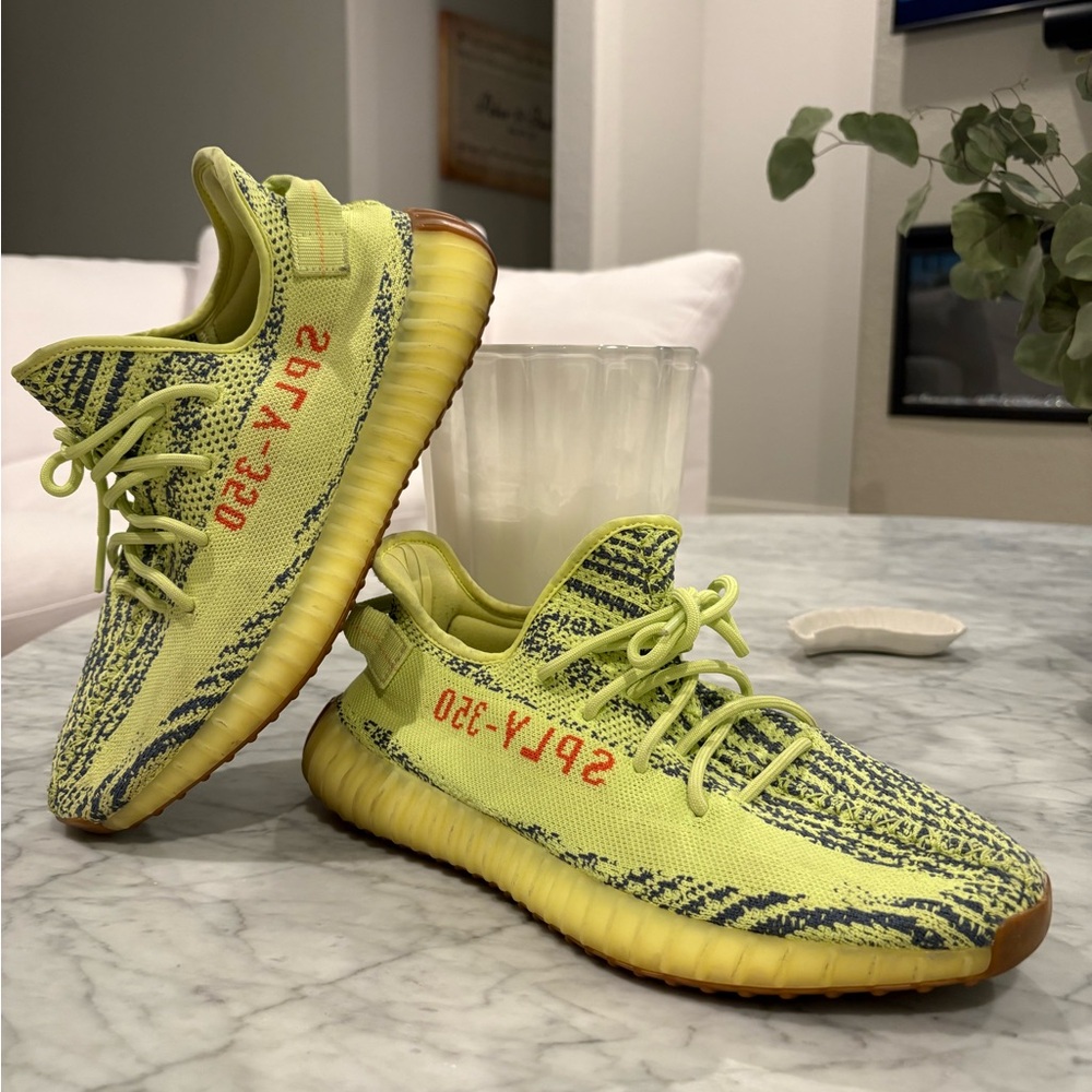 Yeezy Yellow and Black Sneakers